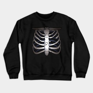 Skeleton Graphic with Broken Heart Crewneck Sweatshirt